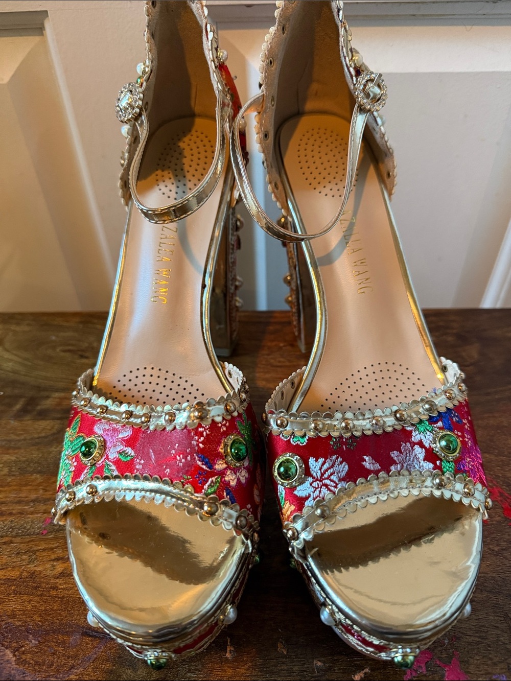 Azalea Wang Cici Red Platform heels